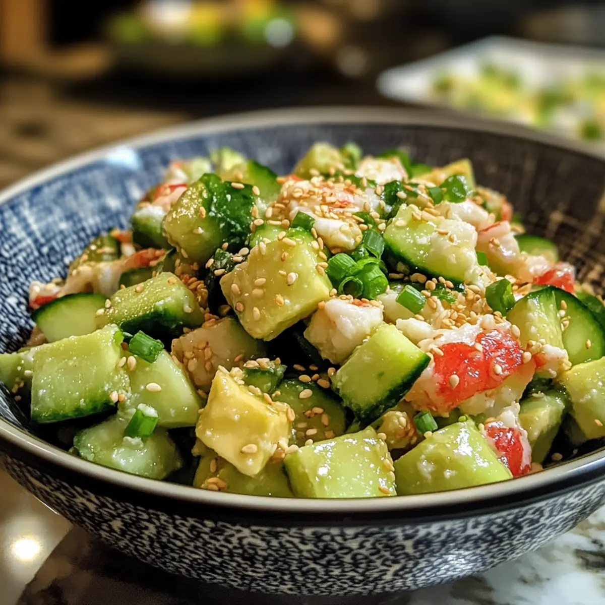 California Roll Cucumber Salad - Quick, Cool & Customizable