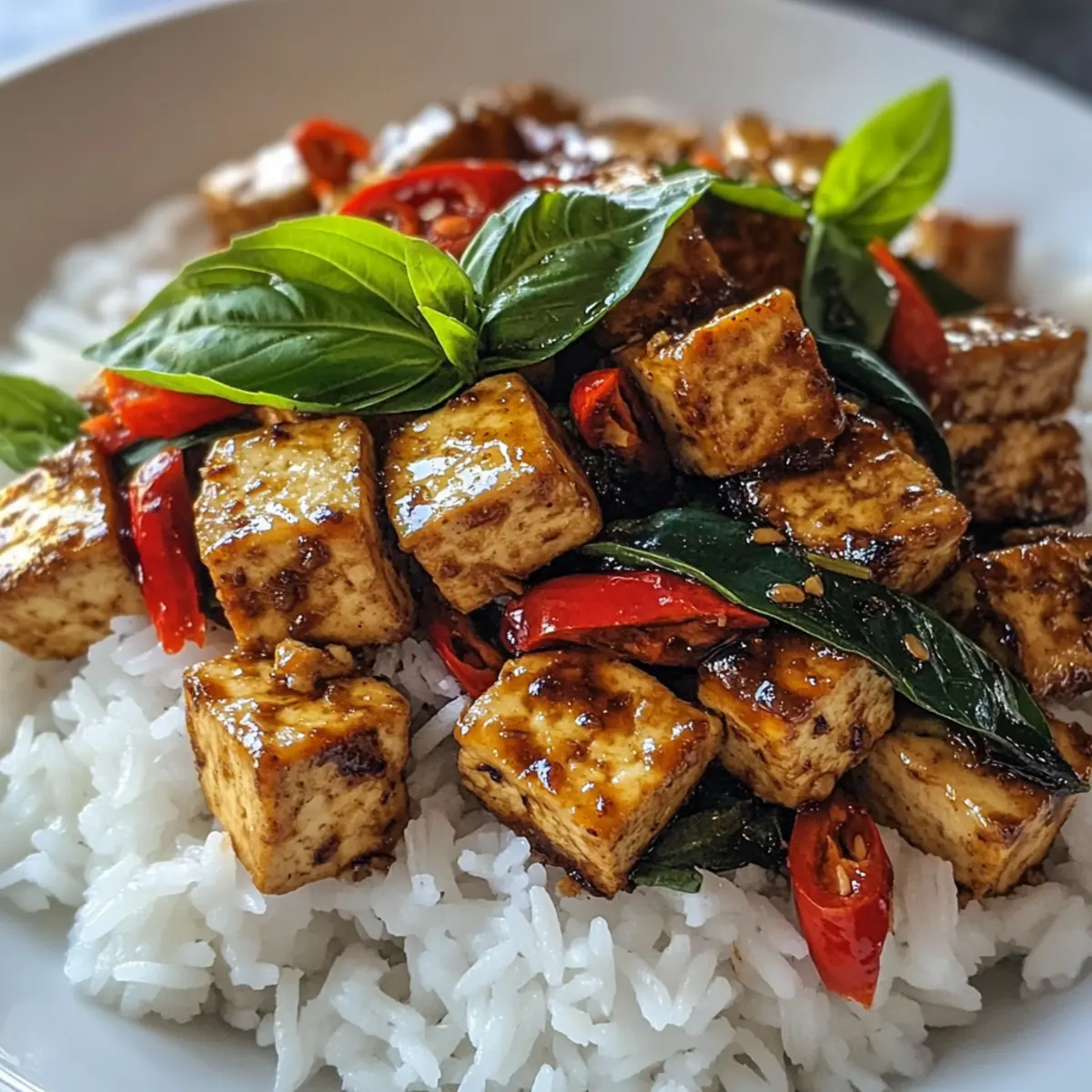 Spicy Thai Basil Tofu: A Quick Flavor-Packed Delight