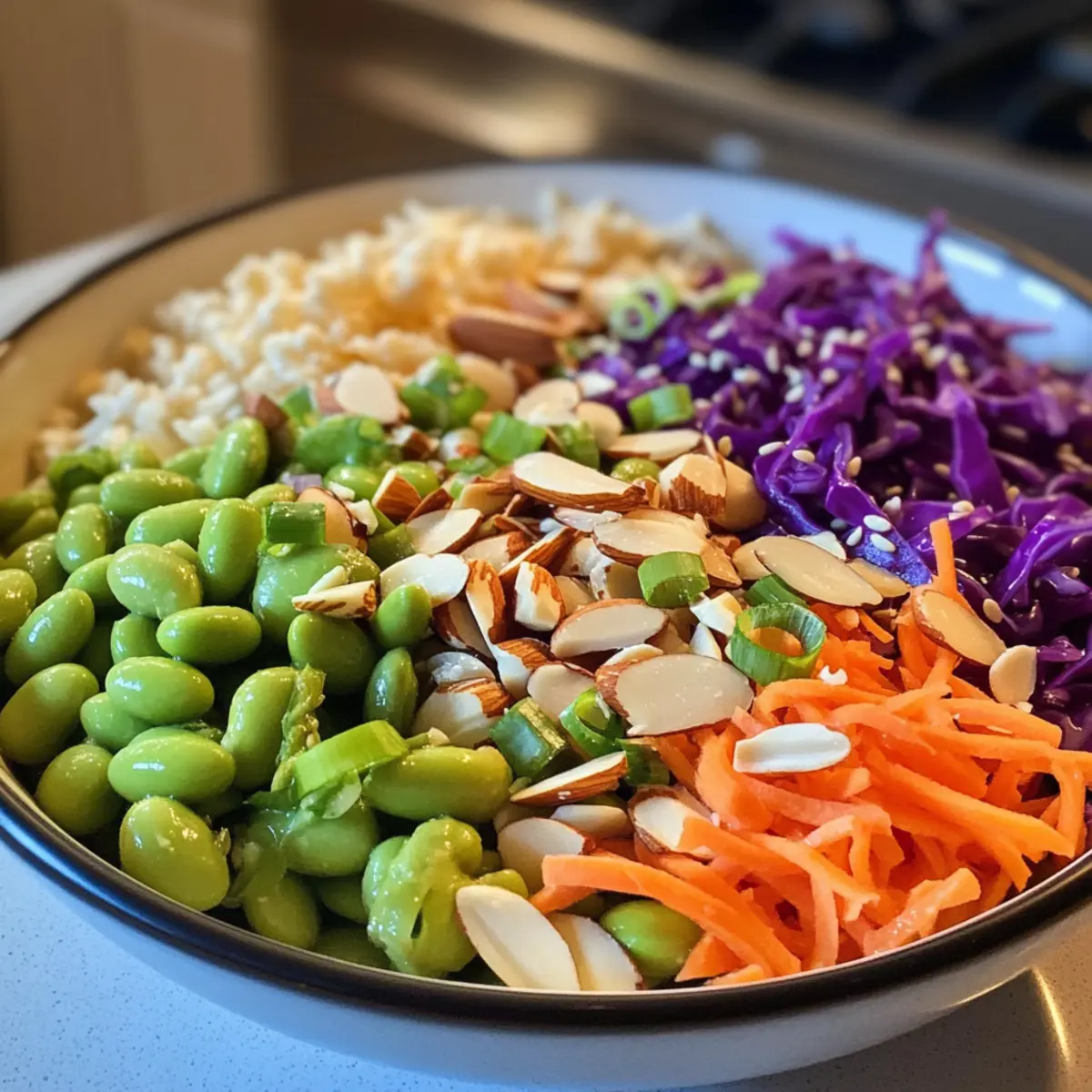 Crunchy Cabbage and Edamame Salad with Sesame Ginger Magic
