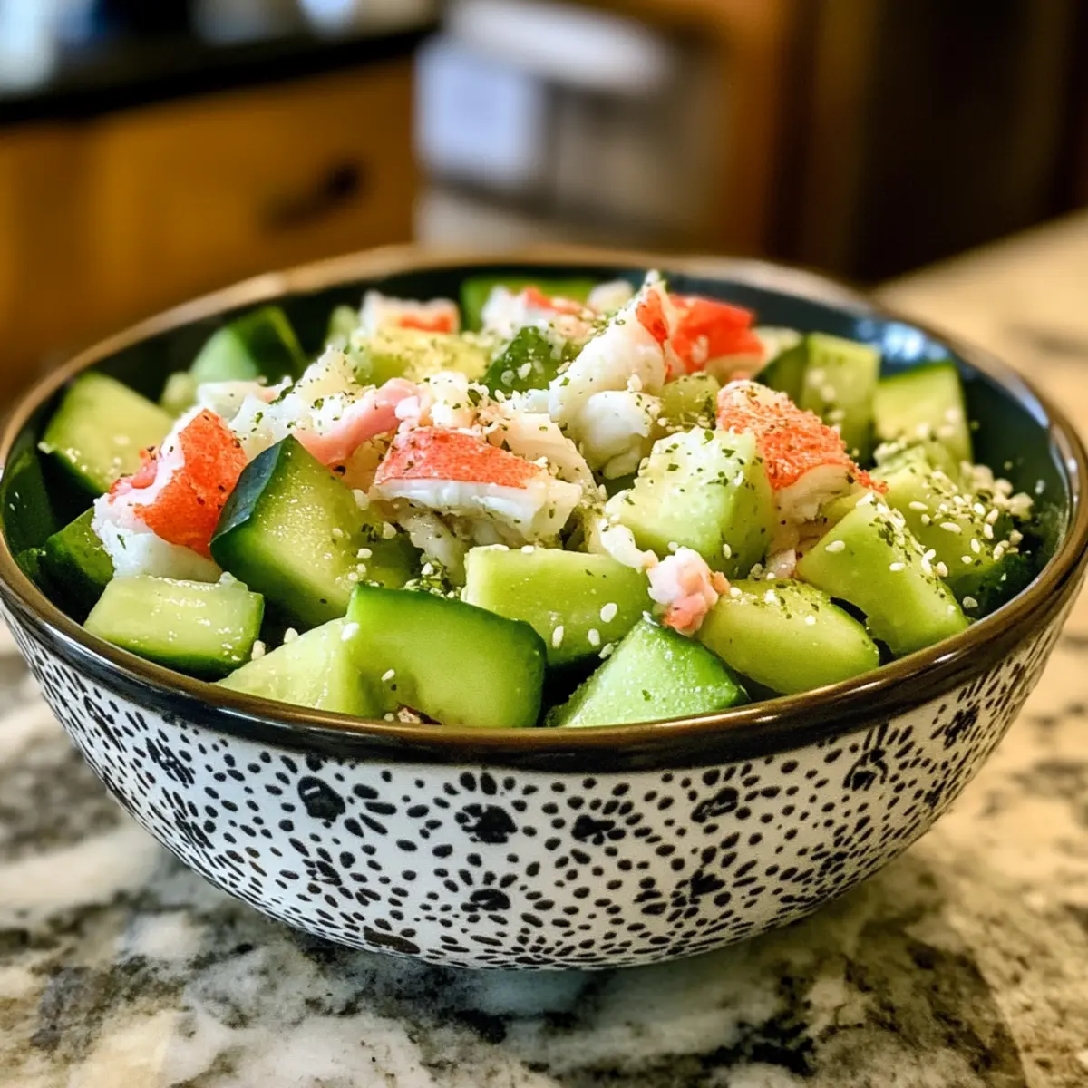 Refreshing California Roll Cucumber Salad in Just 10 Minutes