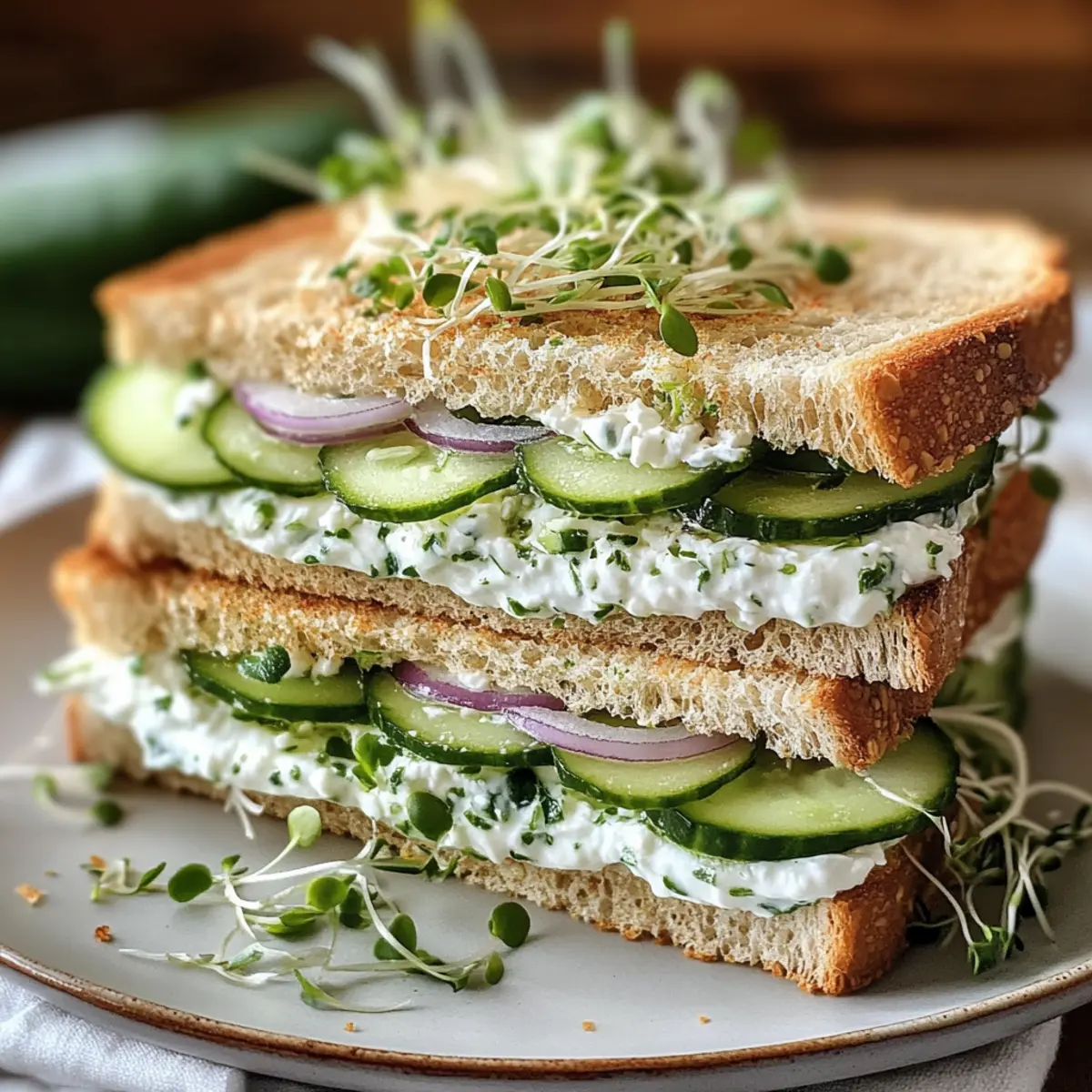 Cucumber Salad Sandwiches