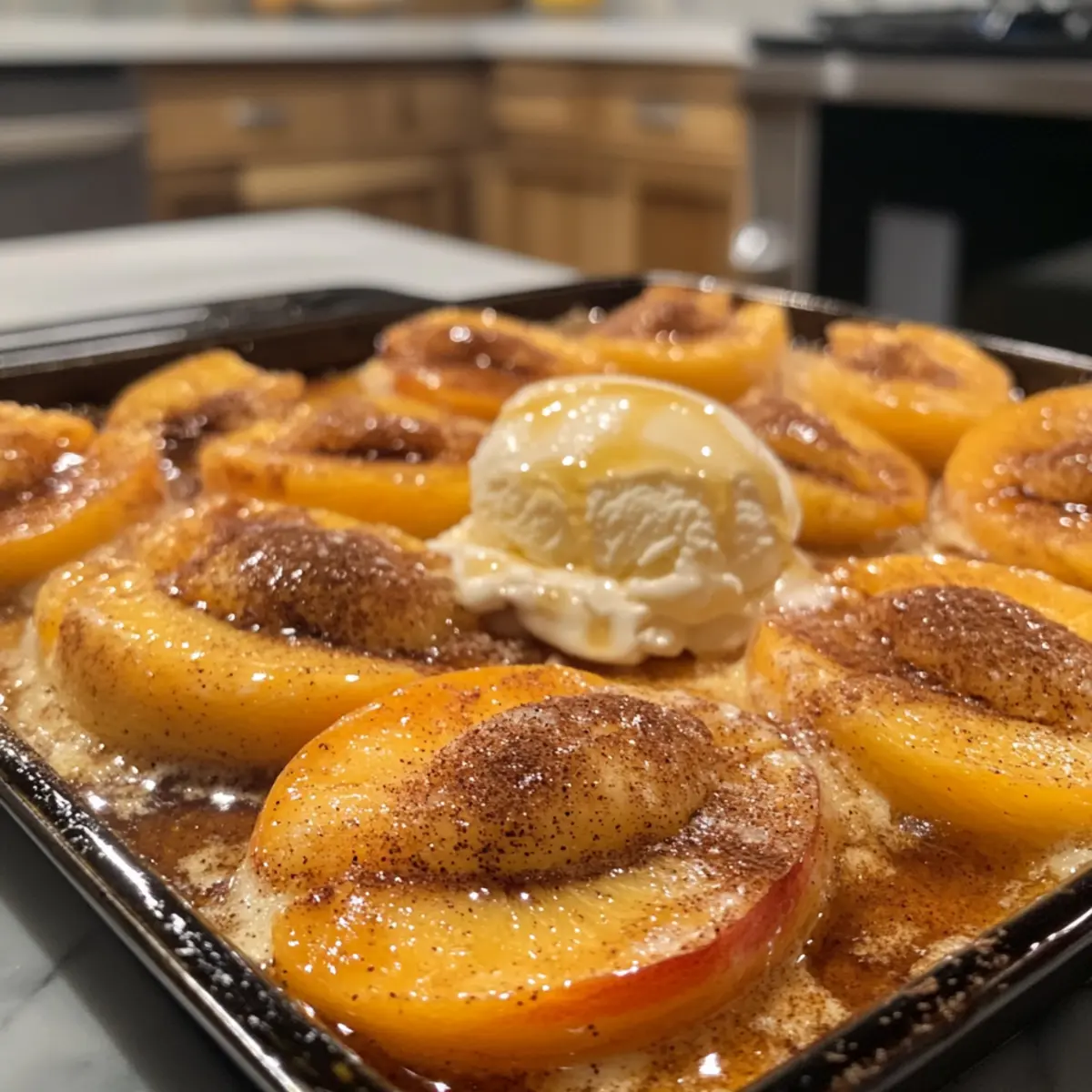 Sweet Cinnamon Sugar Baked Peaches Ready in Just 15 Minutes