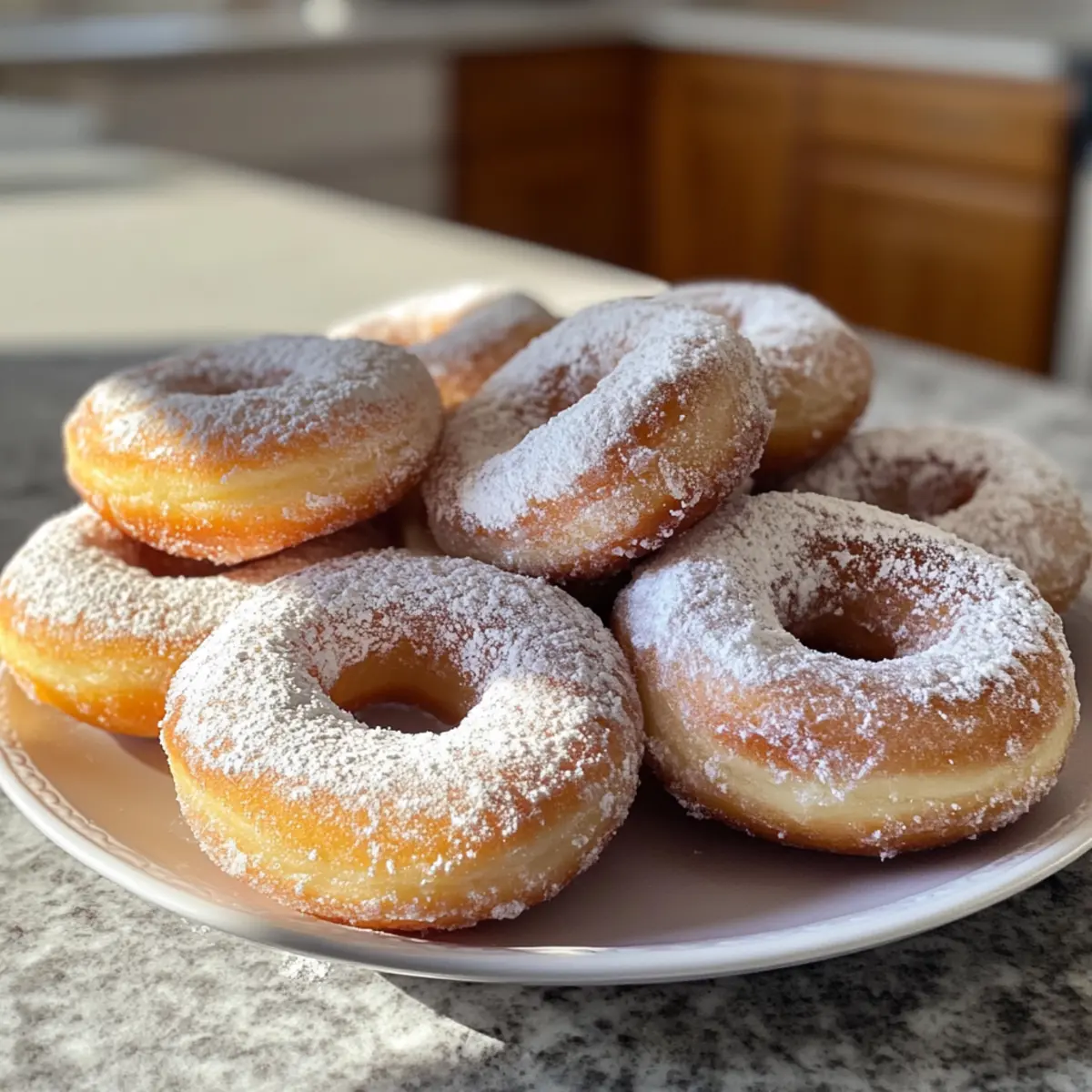 Baked Sourdough Discard Powdered Sugar Donuts Bliss