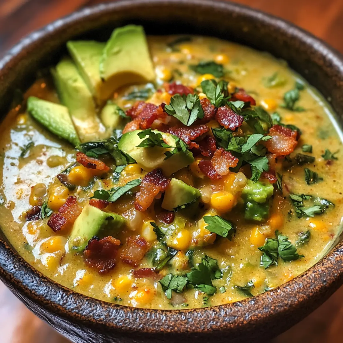 Comforting Roasted Poblano Corn Chowder with Smoky Gouda