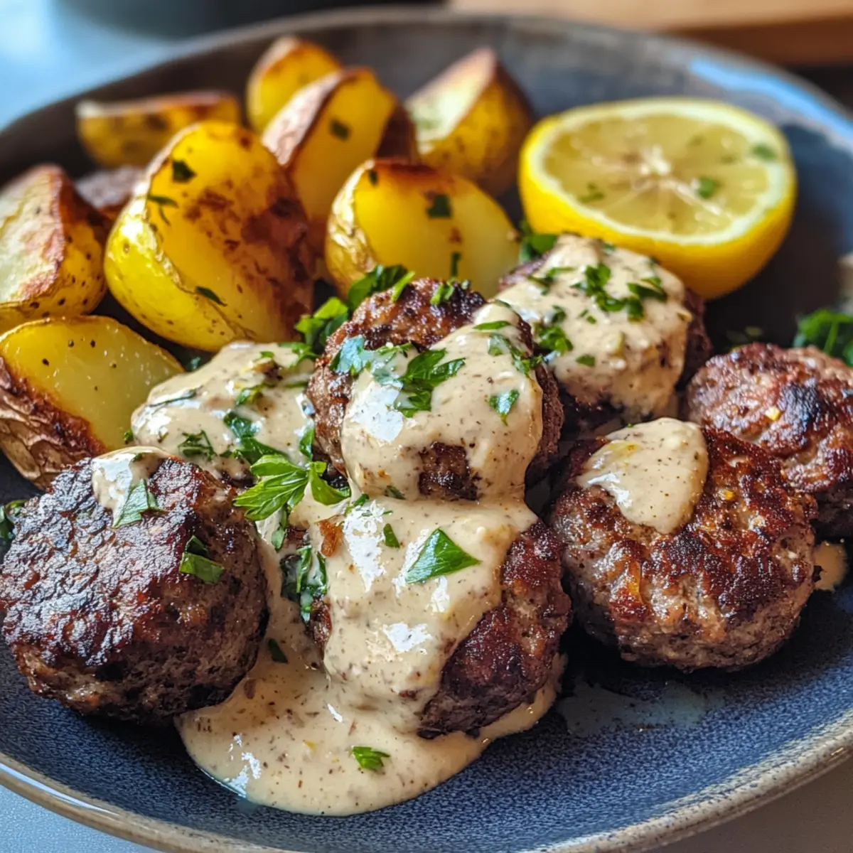 Mouthwatering Tahini Kofta with Creamy Lemon Sauce Bliss