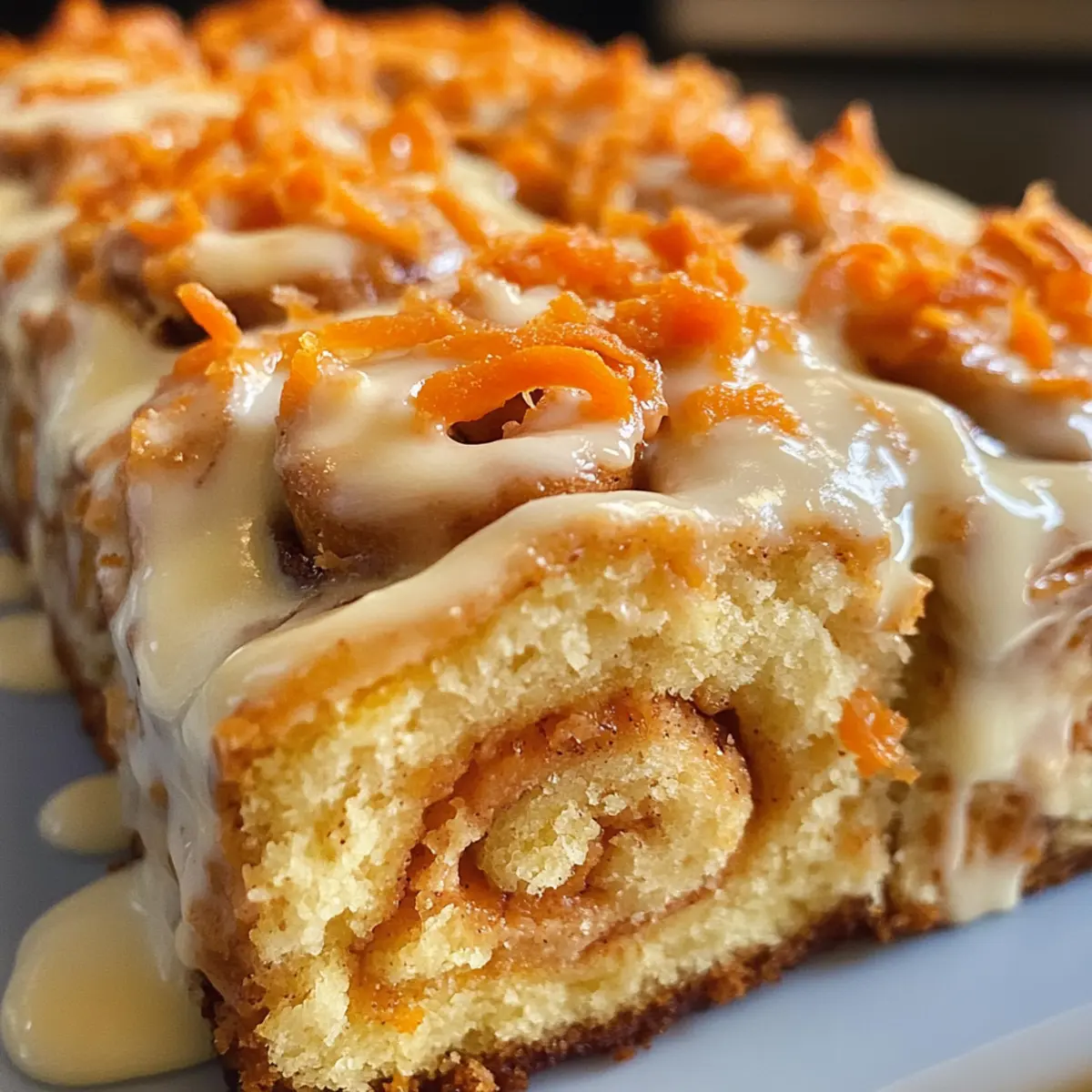 Carrot Cake Cinnamon Rolls with Mascarpone Icing Bliss
