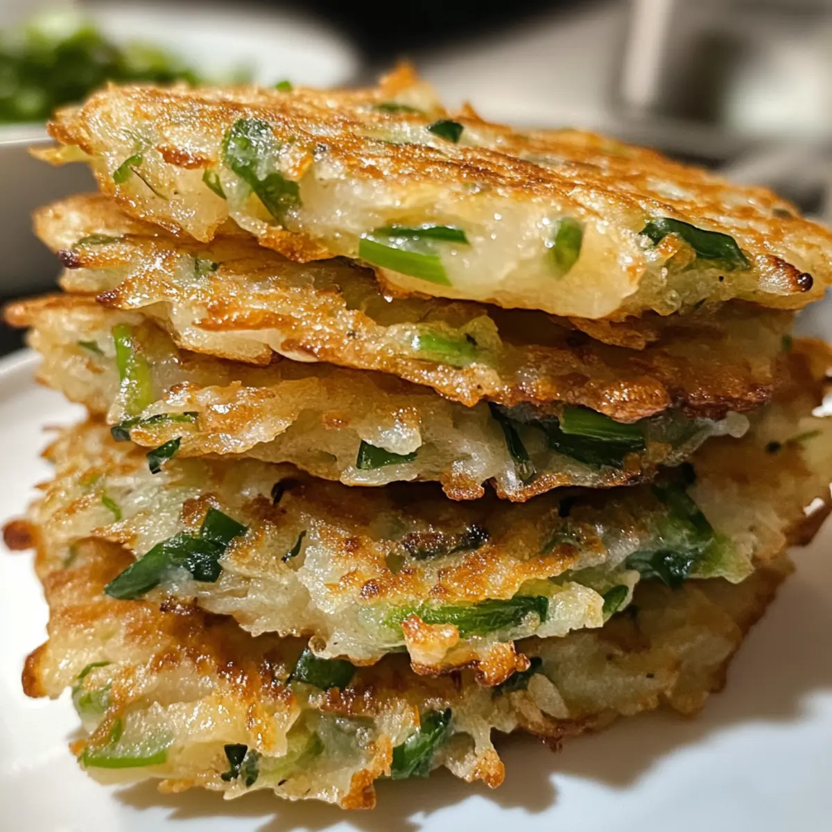 Crispy Rice Paper Scallion Pancakes