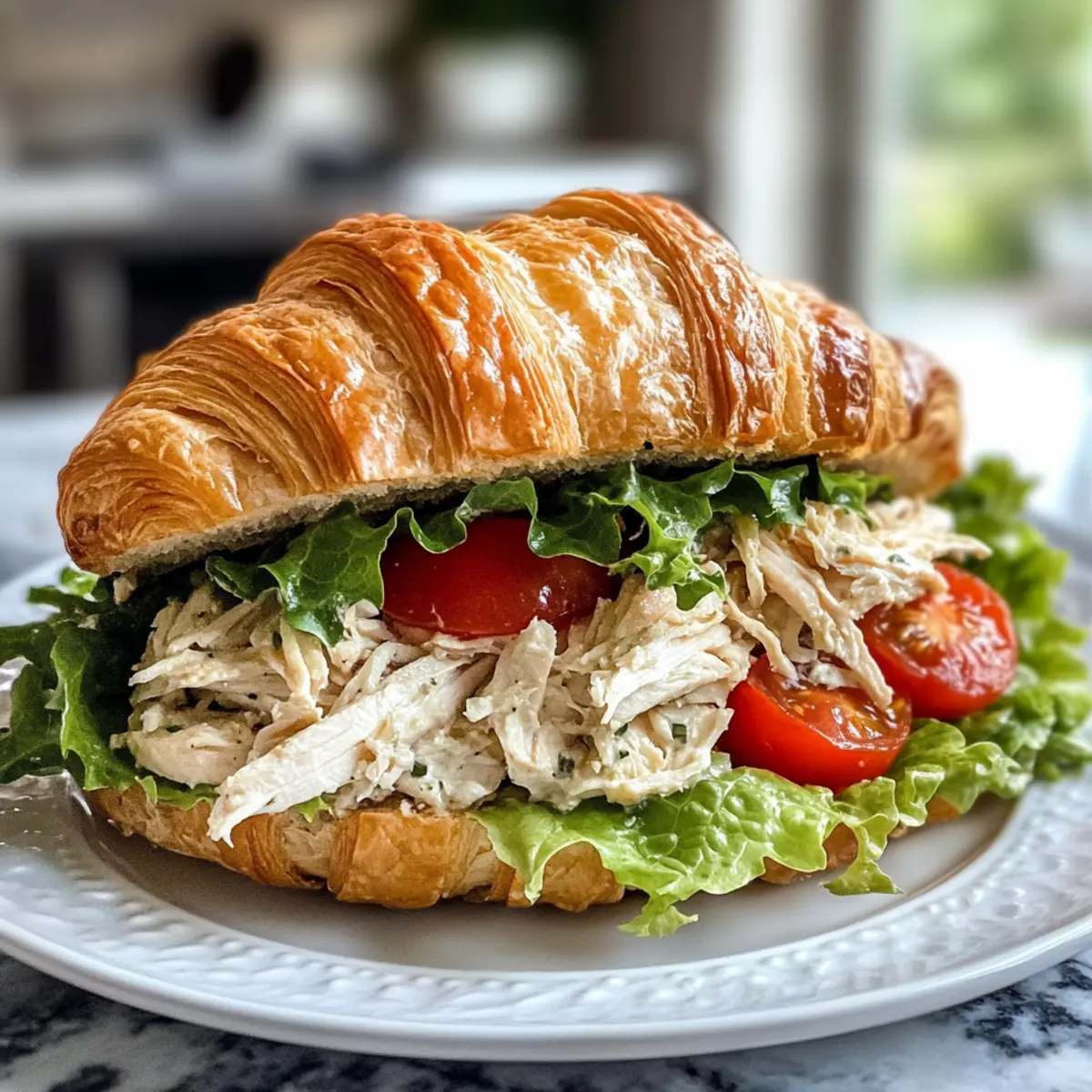 Chicken Caesar Croissant Sandwich