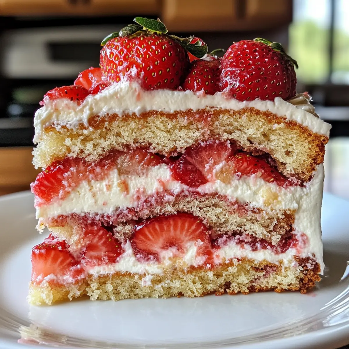 Irresistible Strawberry Earthquake Cake with Creamy Swirl