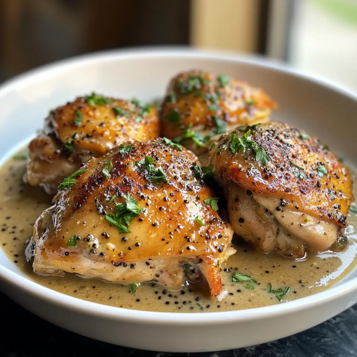 Savory Chicken au Poivre: Comforting French Delight at Home