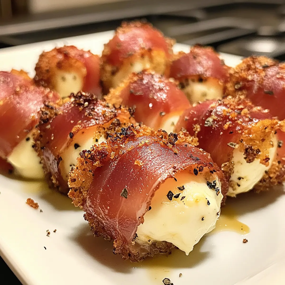 Prosciutto Wrapped Mozzarella Bites