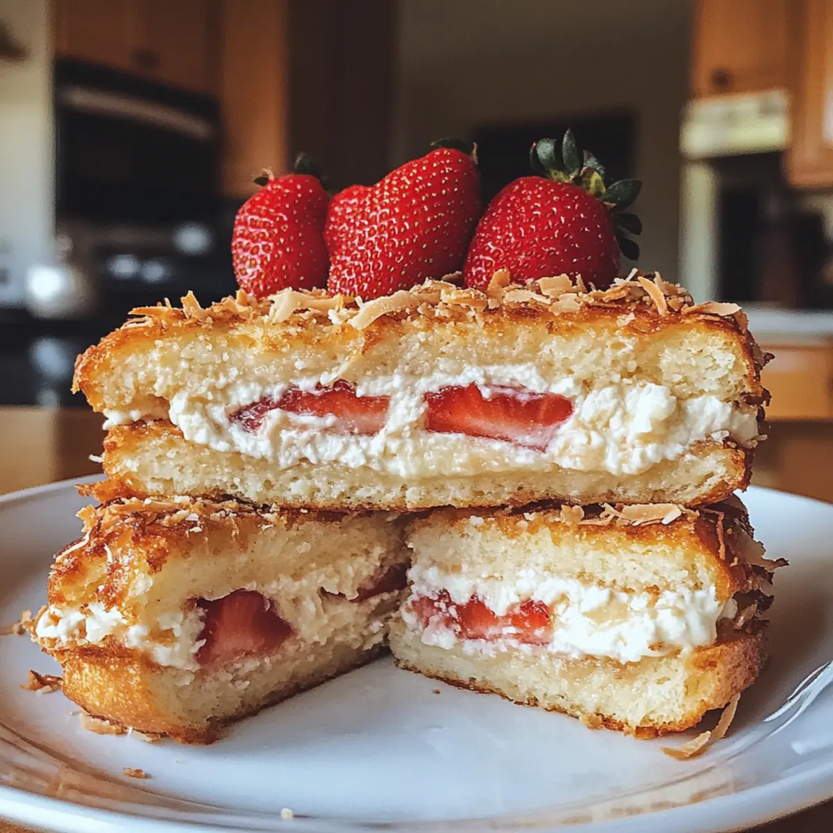 Coconut Crusted Stuffed French Toast: A Tropical Morning Treat