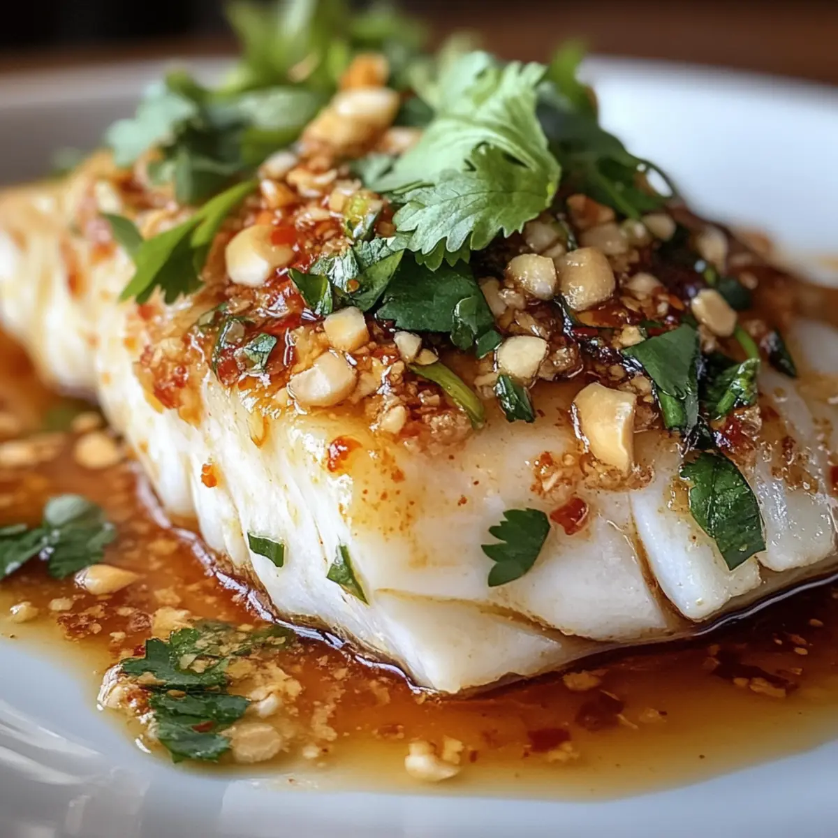 Thai Steamed Fish with Lime and Garlic for a Light Dinner Delight