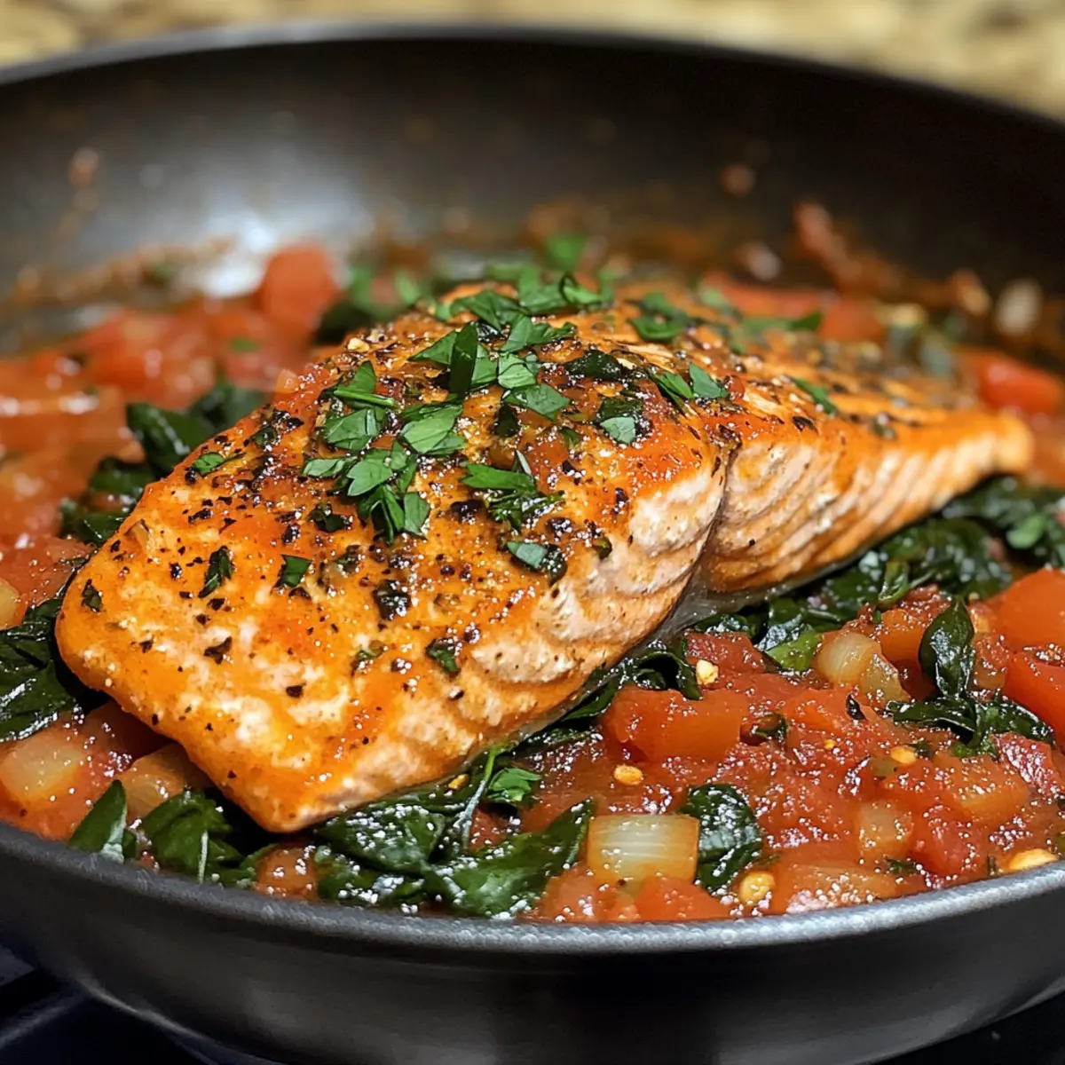 Spicy Salmon all’Arrabbiata: Quick One-Skillet Delight