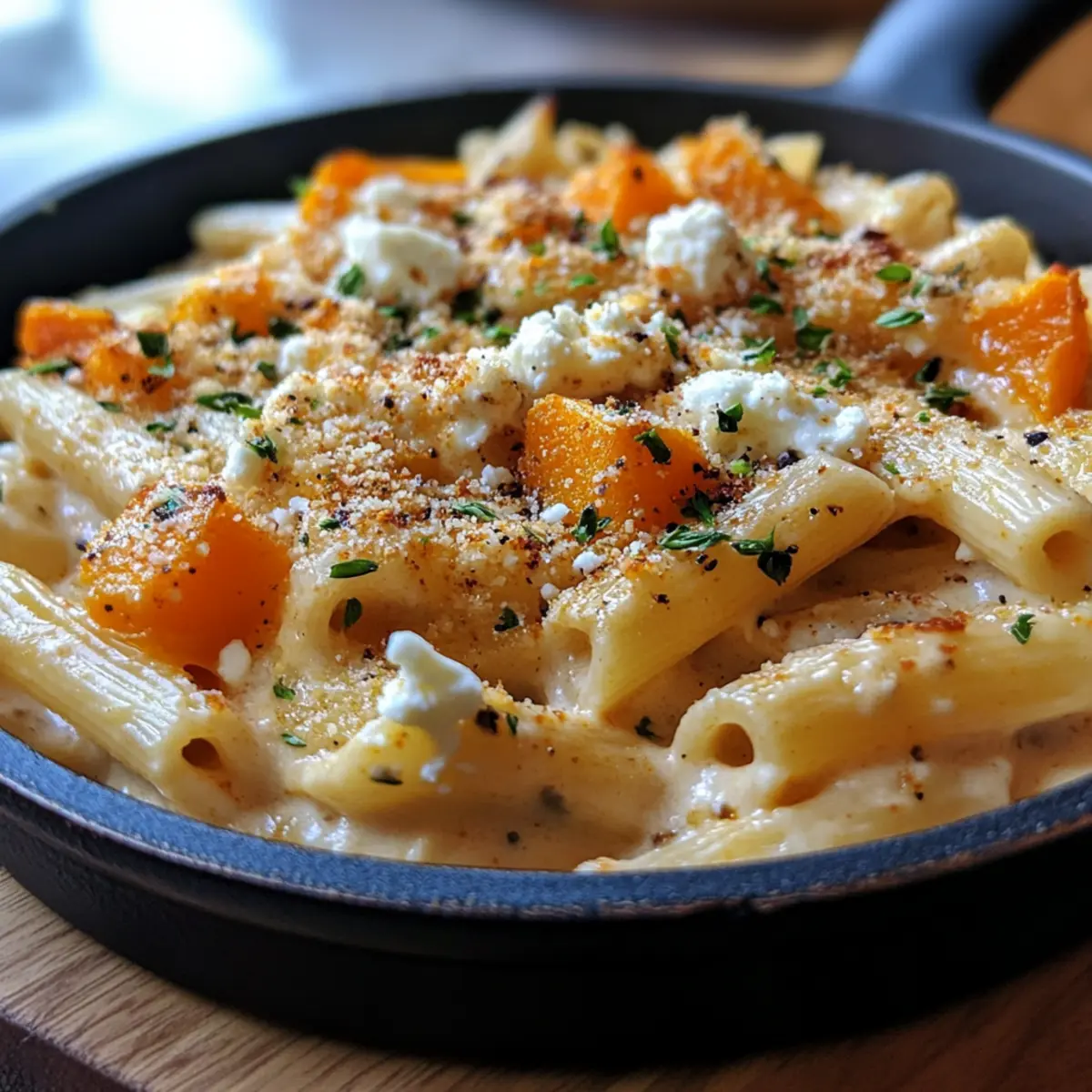 Butternut Squash Baked Feta Pasta