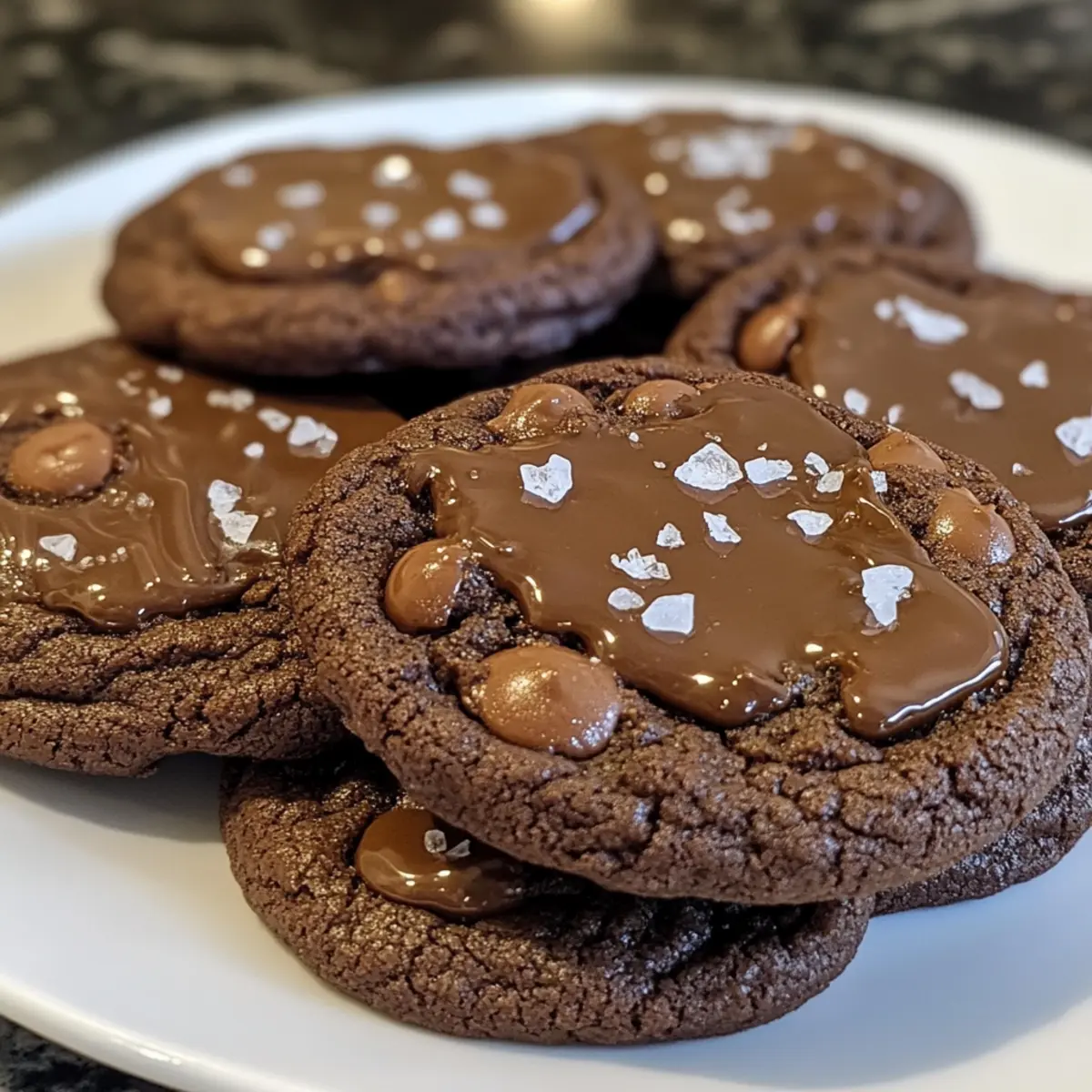 Indulge in Double Chocolate Salted Caramel Cookies Today