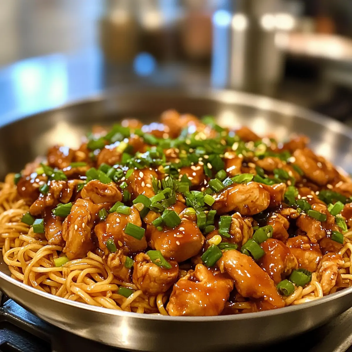 Sticky Garlic Chicken Noodles – A Sweet and Savory Delight