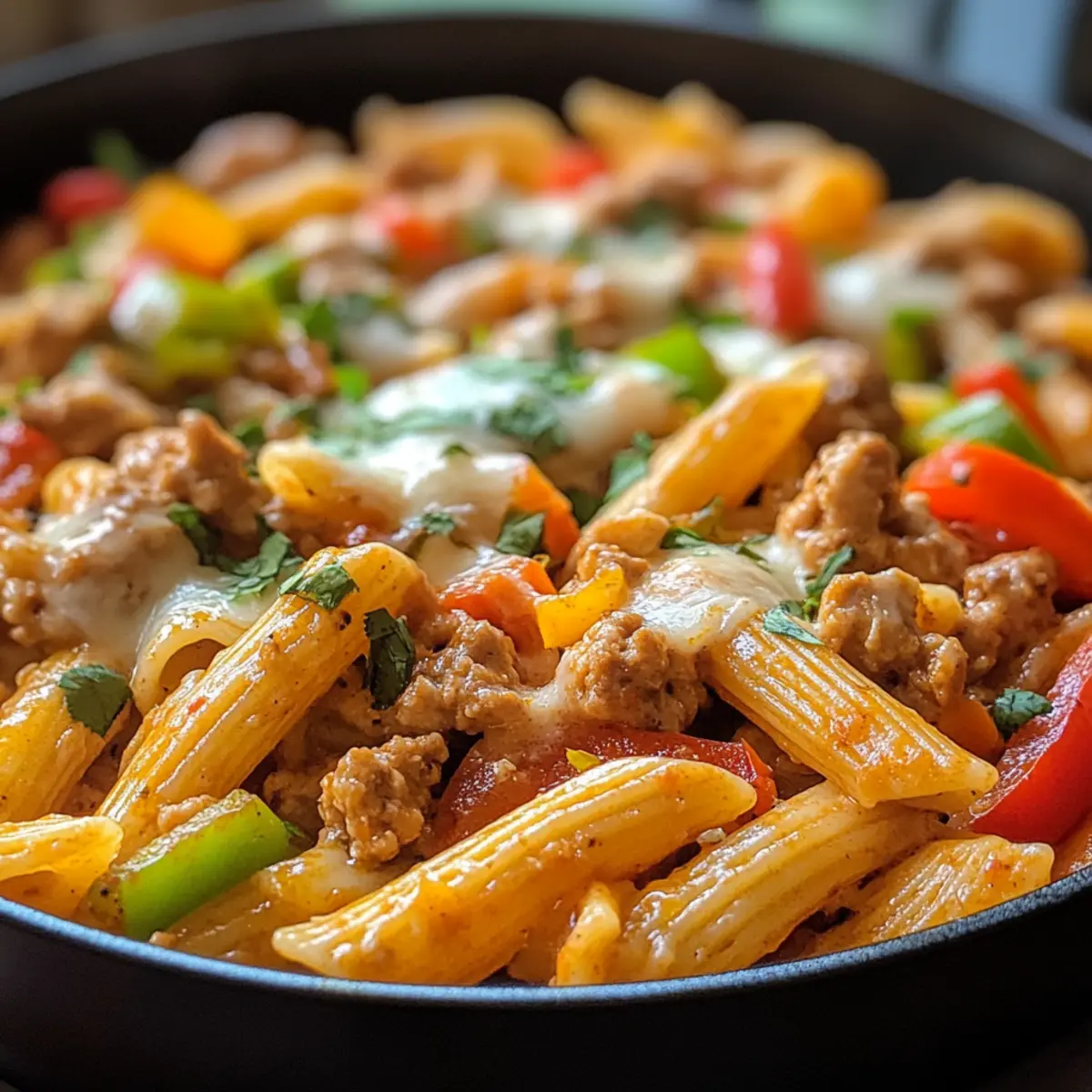 One Pot Ground Chicken Fajita Pasta: A Tex-Mex Delight!