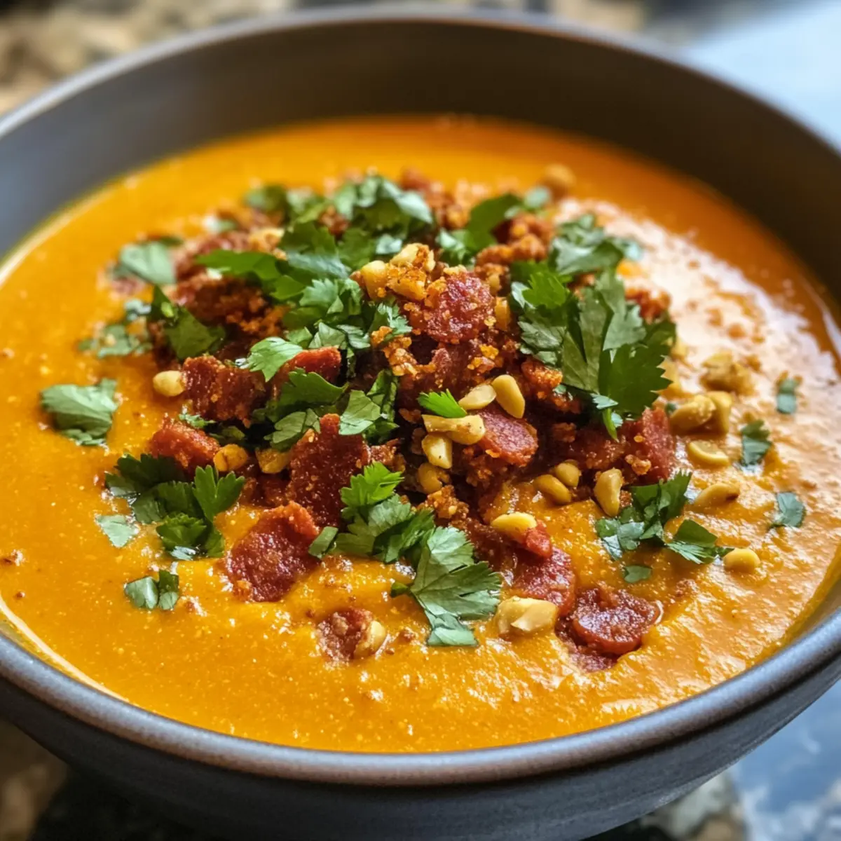 Warm Up with Spicy Chorizo Pumpkin Soup: Comfort in a Bowl