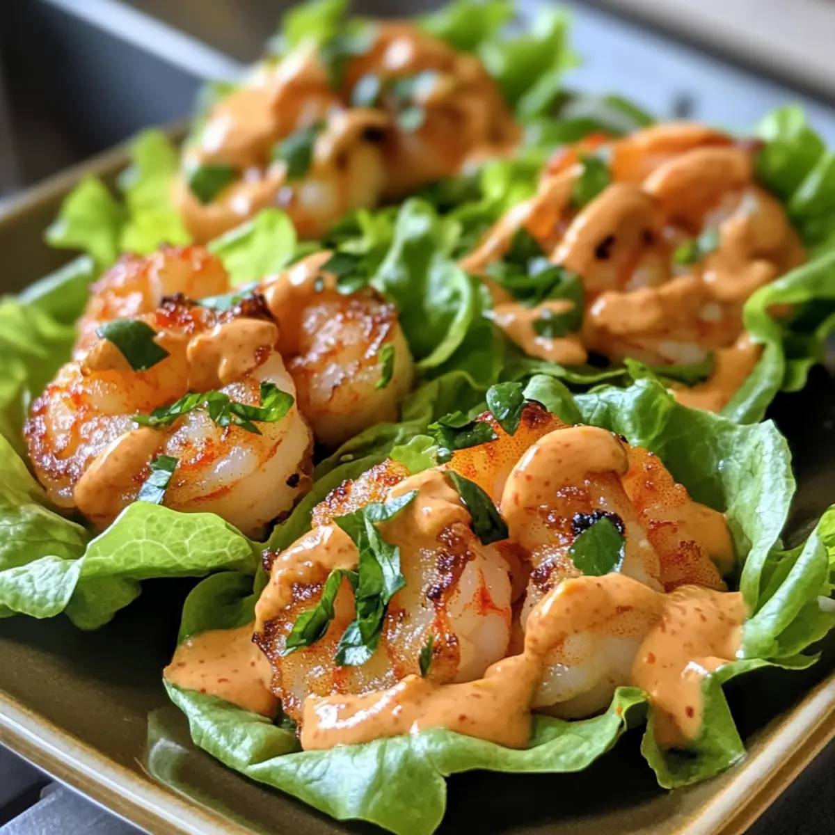 Crispy Firecracker Shrimp Lettuce Wraps