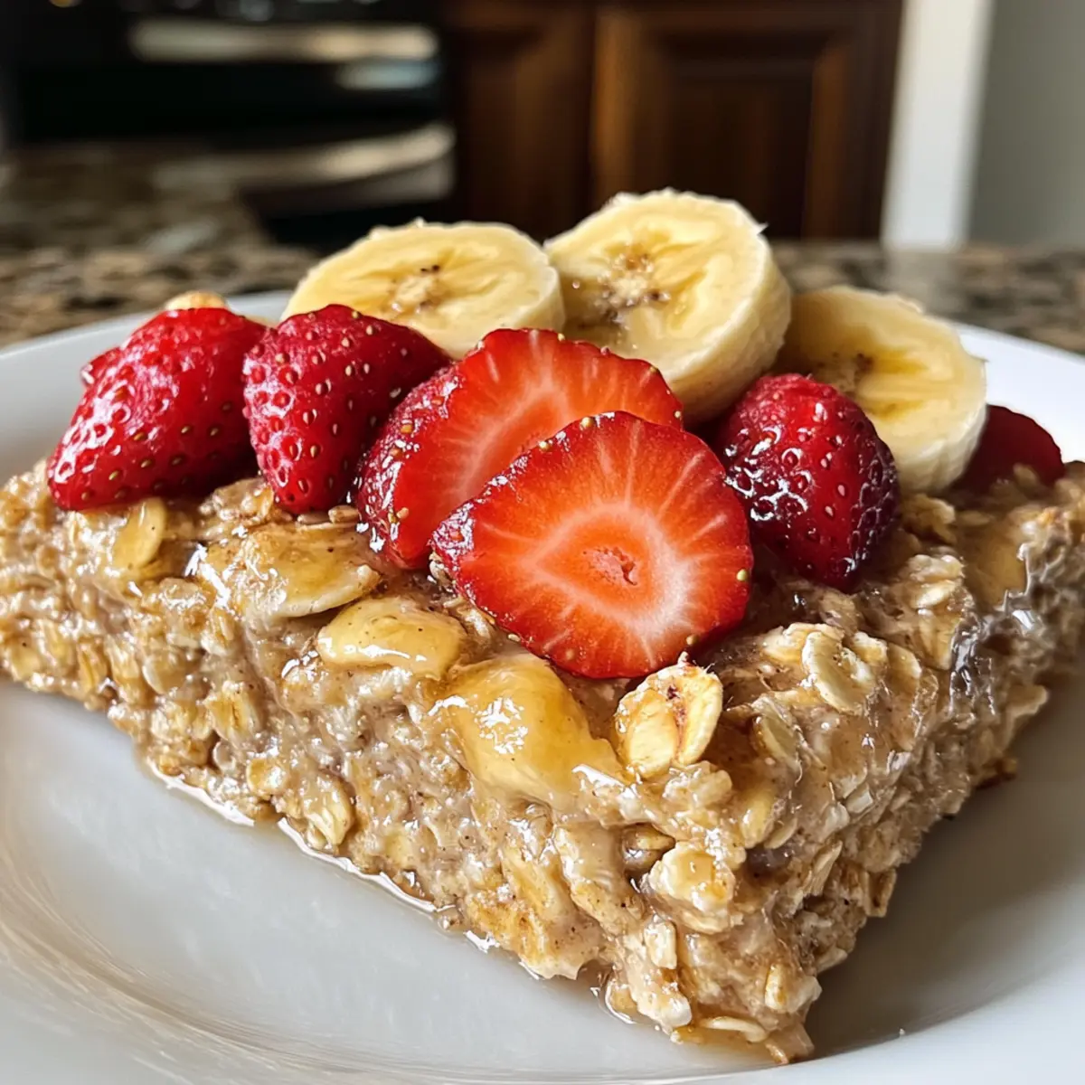 Healthy Strawberry Banana Baked Oatmeal for Cozy Mornings