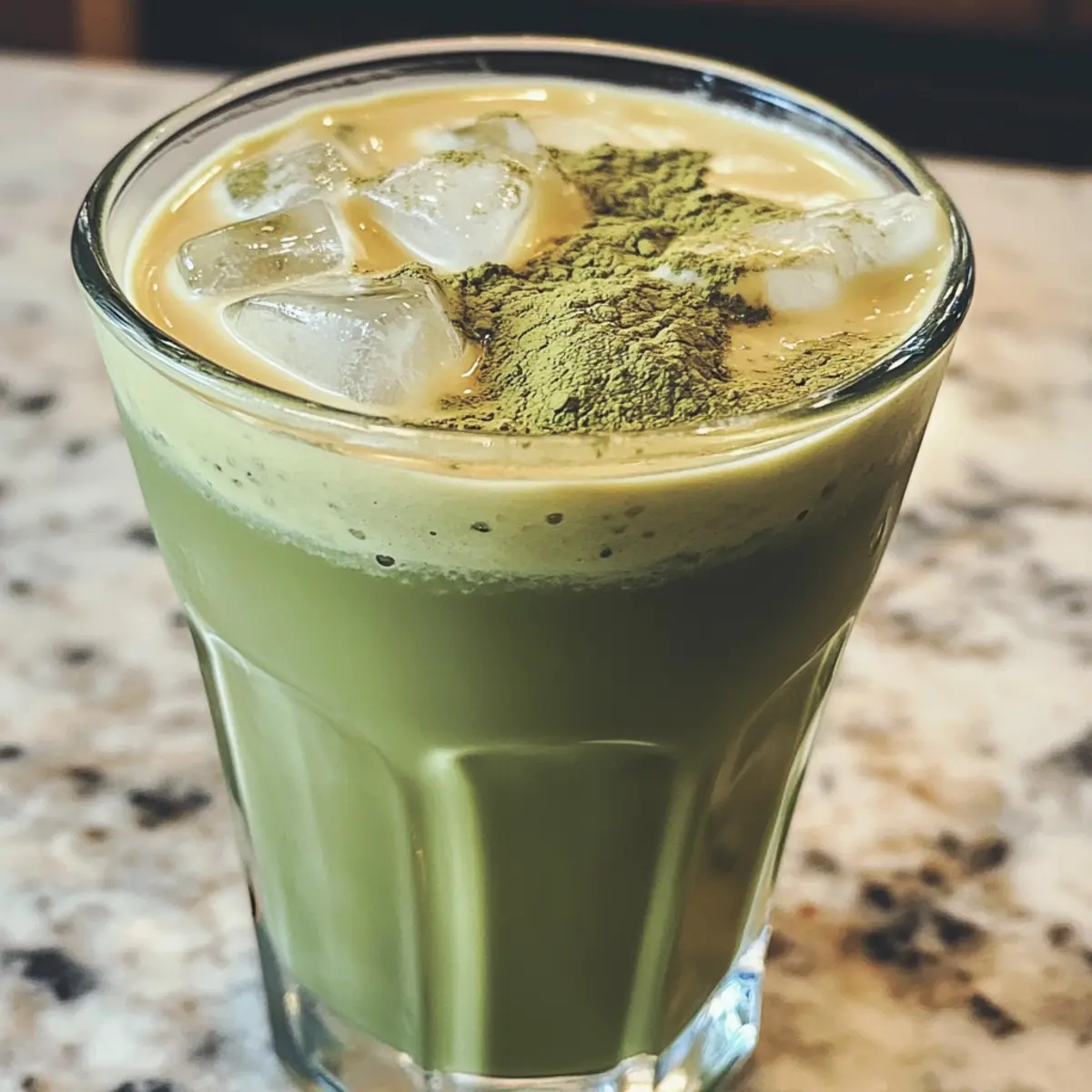 Creamy Iced Vanilla Coconut Matcha Latte for a Refreshing Boost