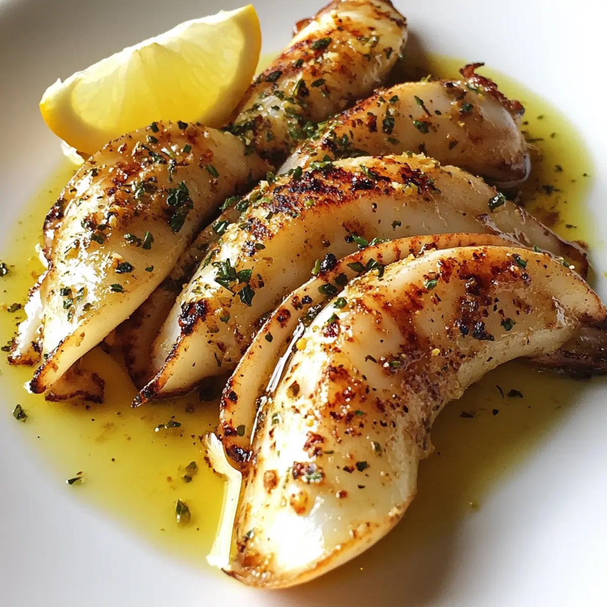 Grilled Squid with Ladolemono: A Quick Mediterranean Delight