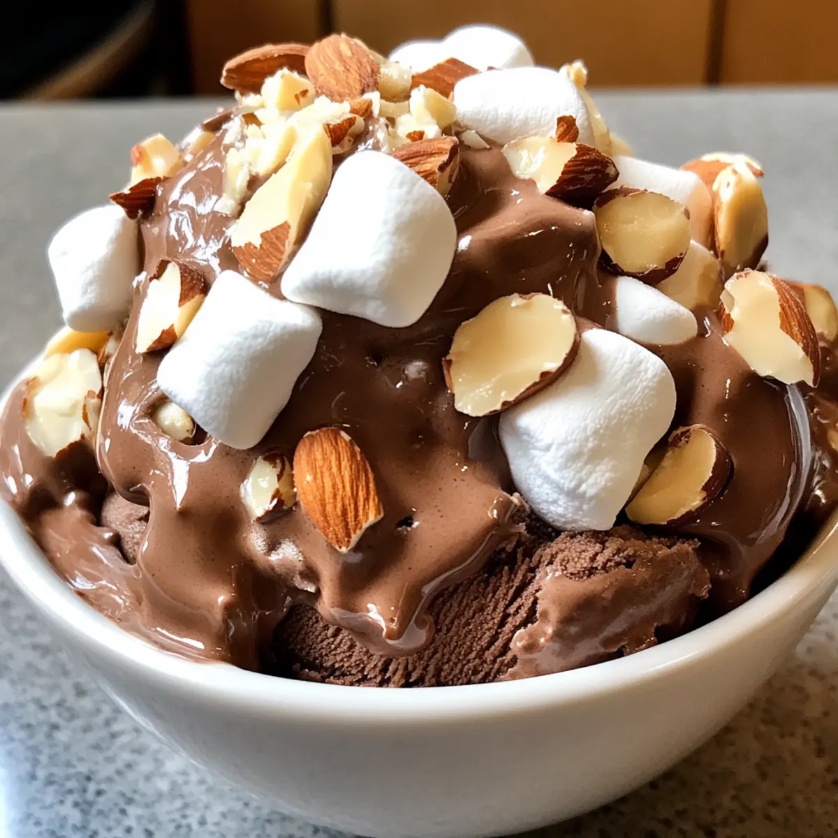 Homemade Rocky Road Ice Cream: No Churn, All Flavor!