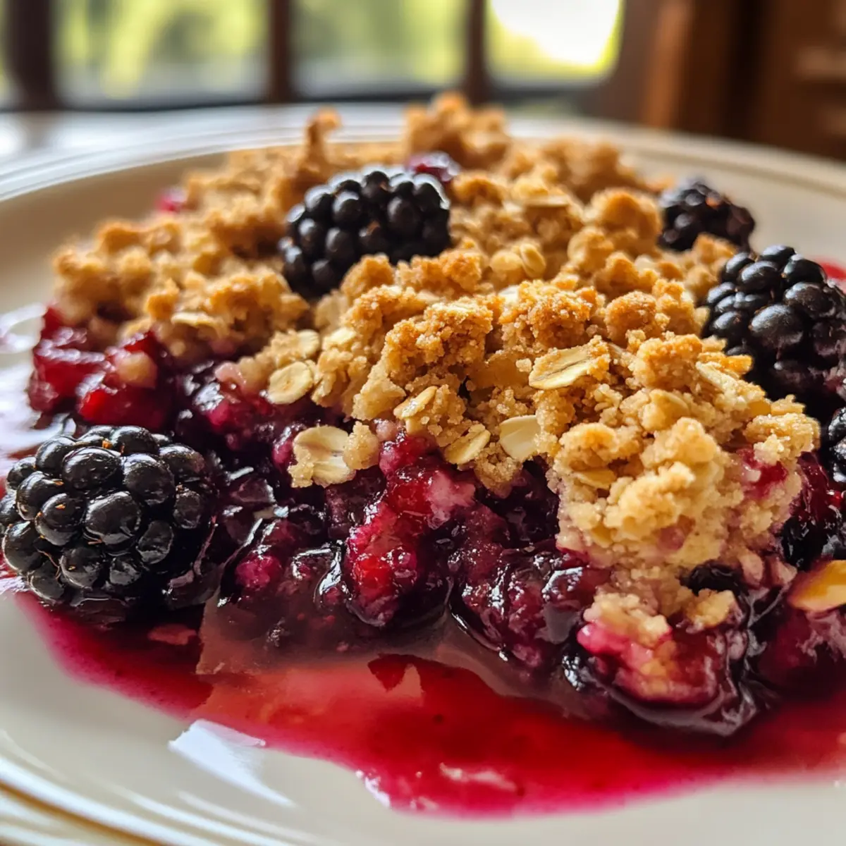 Irresistible Blackberry Crisp with Crunchy Oat Topping