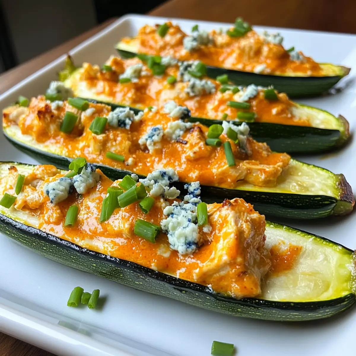 Delicious Low Carb Buffalo Chicken Zucchini Boats You’ll Love