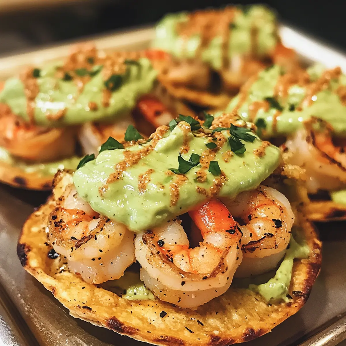 Mexican Shrimp Tostadas with Avocado Crema Made Easy
