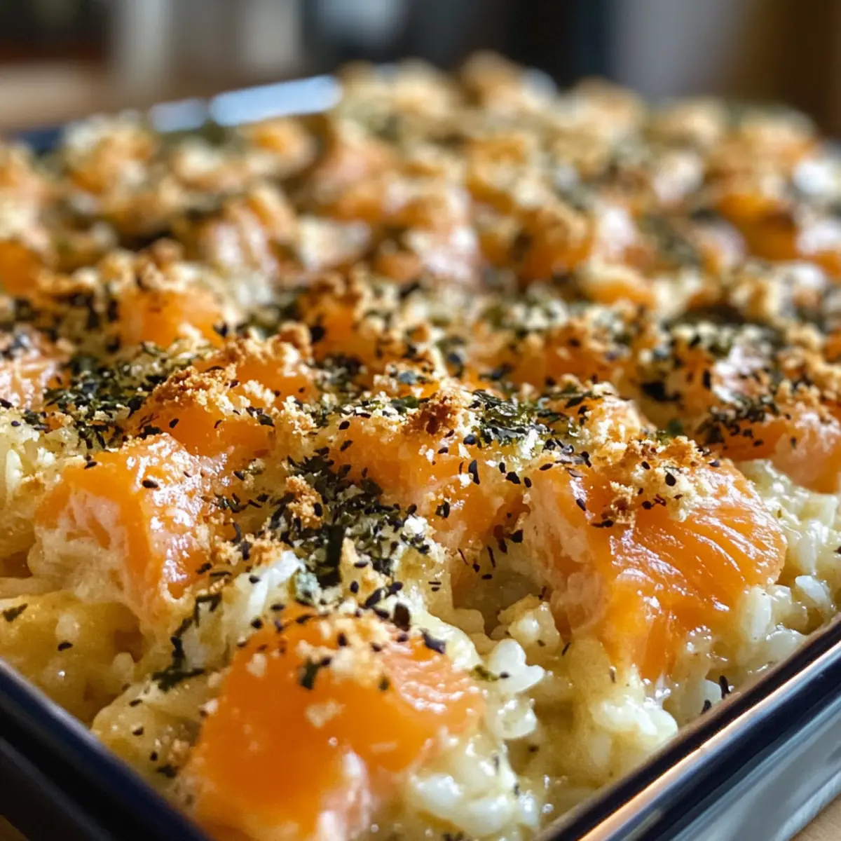 Spicy Salmon Sushi Bake